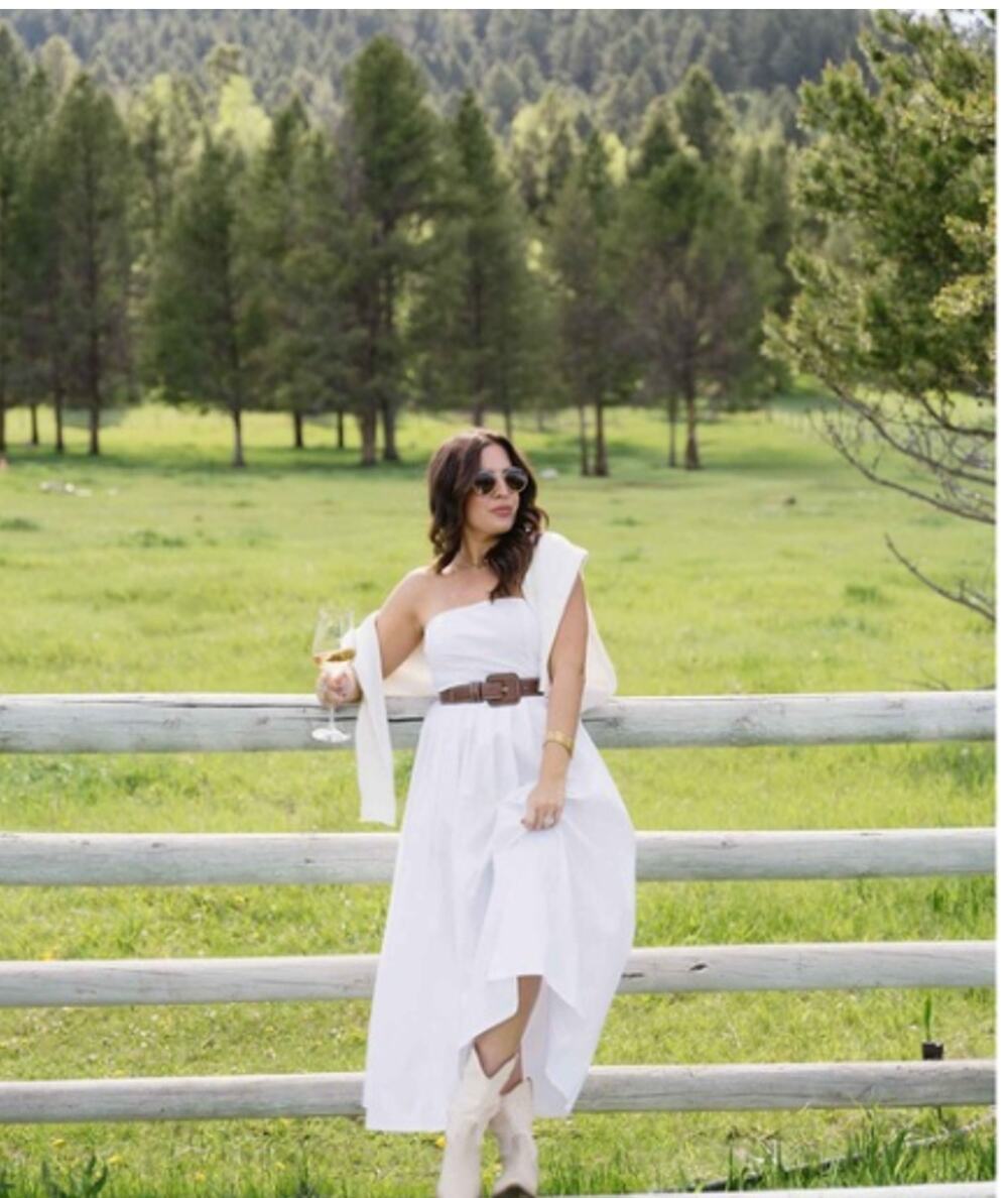 Bandeau Maxi A-Line Dress Belted White Sz 16 NWT A New Day